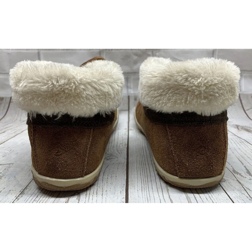 Size 7M - Sperry Top Sider Women's boots WSW5003 Brown Suede Leather w/ Faux Fur - Picture 7 of 12